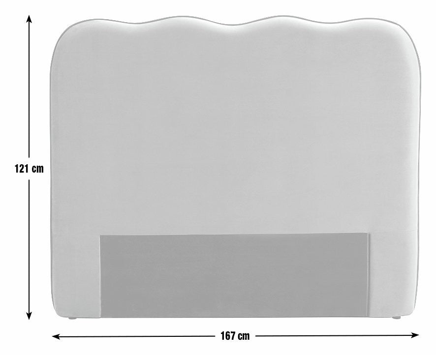 Onda Linen Kingsize Headboard - Stripe Plum | Soft Bed Backboard