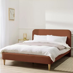 Mya Double Fabric Bed Frame Rust | Modern Bedroom Furniture Bedstead