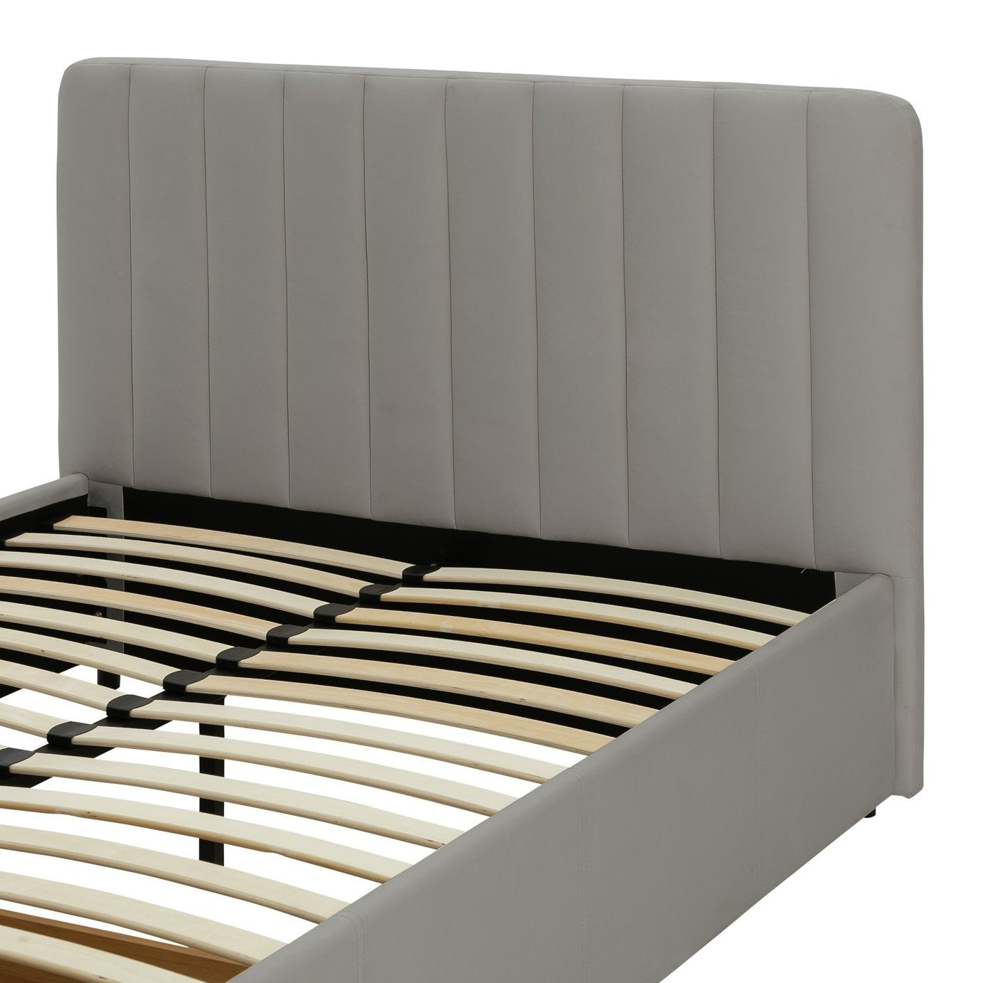 Home Pandora Double Drawer Storage Bed Frame - Grey | Space-saving bed, storage