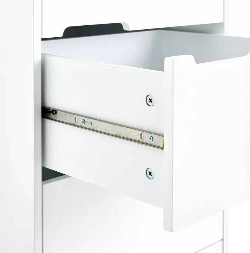 Henri 5 Drawer Tallboy White | Tall Bedroom Storage Chest of Drawers