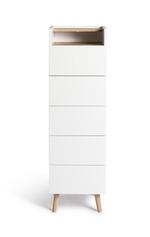 Habitat Skandi 5 Drawer Tallboy - White Two Tone