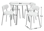 Home Fyra Black Dining Table & 4 Black Chairs