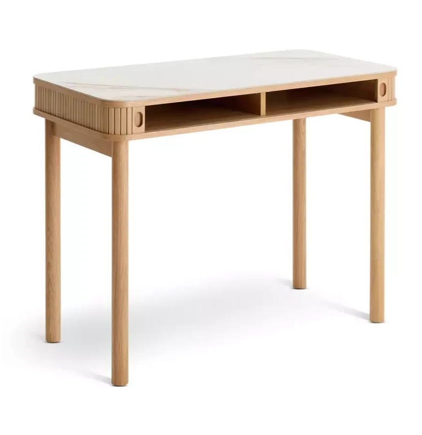 Lex Console Desk Natural | Home Office Workstation Desk Table