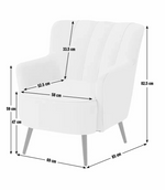 Home Liora Velvet Armchair Navy | Modern Living Room Accent Chair Furniture