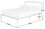 Freja Double Metal Bed Frame - Blue
