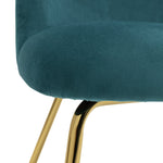 Habitat Maddix Pair of Velvet Dining Chairs - Teal