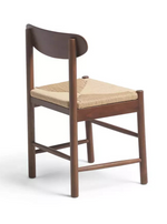 Hanna Pair of Wood Dining Chairs Walnut | Modern Kitchen Dining Seating Set