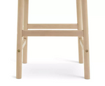 Habitat Nina Solid Birch Bar Stool - Natural | Modern Kitchen Breakfast Chair