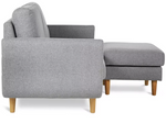 Habitat Remi Fabric 2 Seater Chaise Sofa in a box-Light Grey