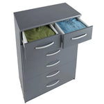 Home Hallingford 5+2 Drawer Chest - Anthracite | narrow tall drawer unit