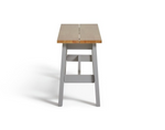Chicago Solid Wood Table Bench & 2 Grey Chairs