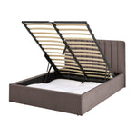 Home Pandora Kingsize End Lift Ottoman Bed - Taupe | Cozy Bedroom Atmosphere