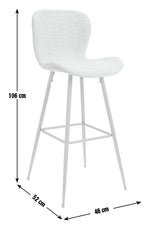 Etta Pair of Fabric Bar Stools - Green | Counter Stools Pair