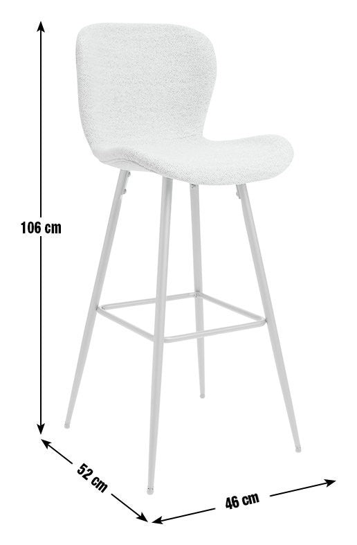 Etta Pair of Fabric Bar Stools - Green | Counter Stools Pair