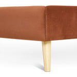Marshmallow Velvet Double Bed Frame - Rust | Stylish Room Arrangement
