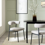 Oakie Pair of Fabric Dining Chair - Grey | Soft Upholstered Comfort