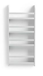 Kids Scandinavia Wall Mounted Bookcase White | Children's Bedroom Wall Shelf