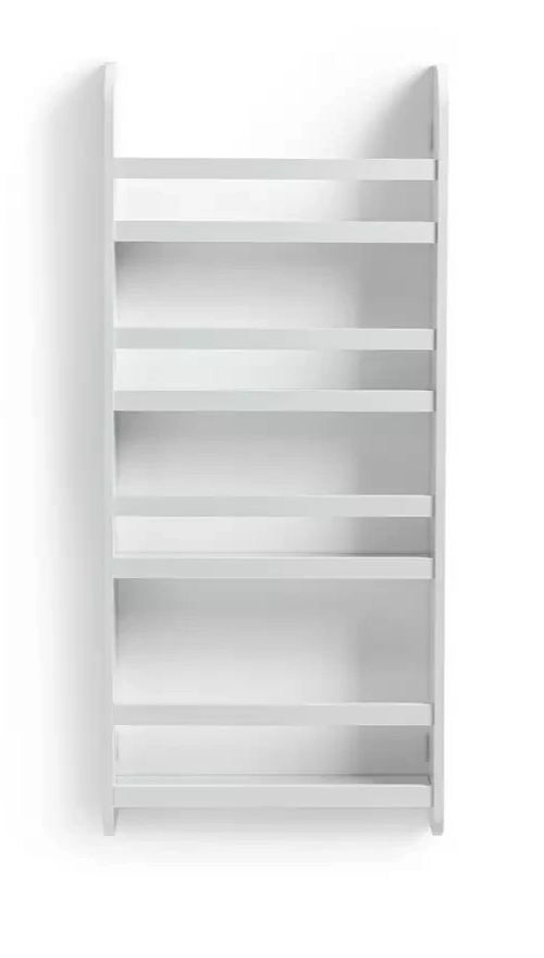 Kids Scandinavia Wall Mounted Bookcase White | Children's Bedroom Wall Shelf