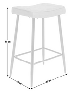 Kysen Faux Leather Counter Bar Stool Tan | Kitchen Breakfast Bar Chair Furniture
