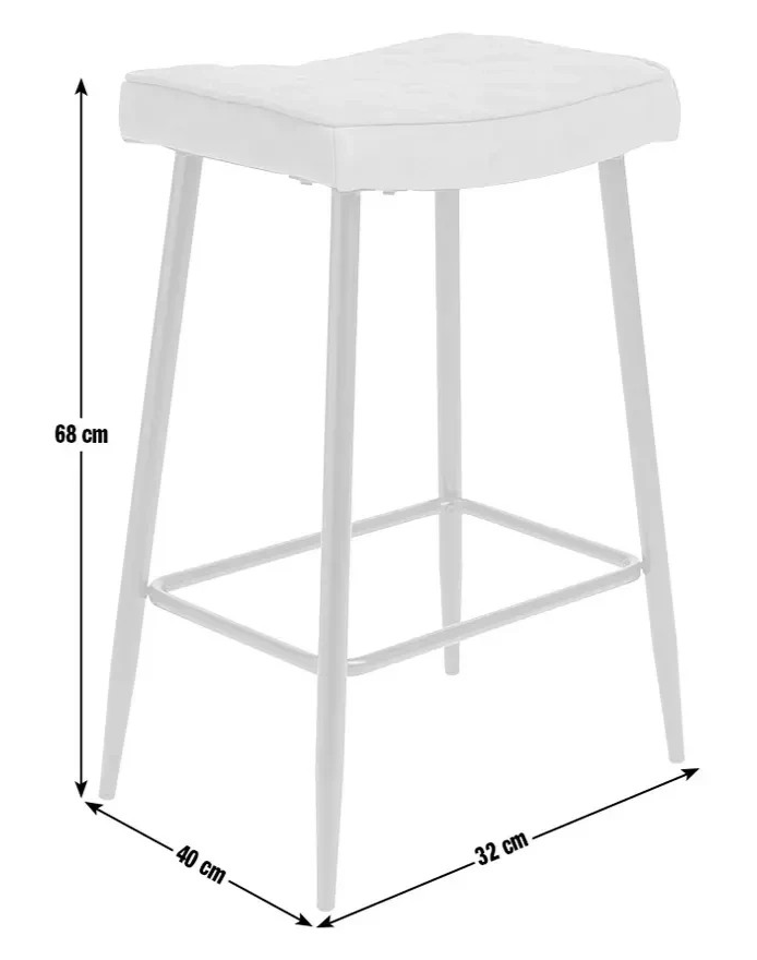 Kysen Faux Leather Counter Bar Stool Tan | Kitchen Breakfast Bar Chair Furniture