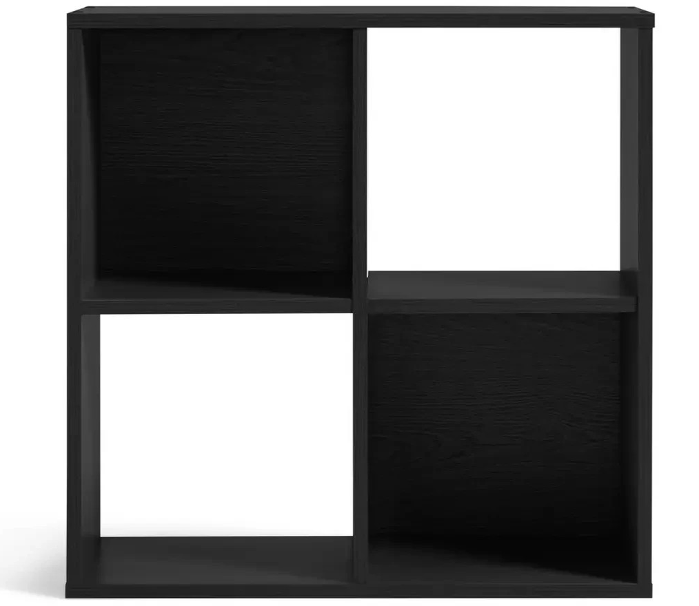 Home Squares 4 Cube Storage Unit Black | Cube Shelving Storage Furniture