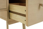 Moorlands 3 Drawer Dressing Table - Light Oak Veneer | Modern Vanity Station
