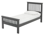 Home Aubrey Single Wooden Bed Frame - Charcoal | Harmonious Home Space