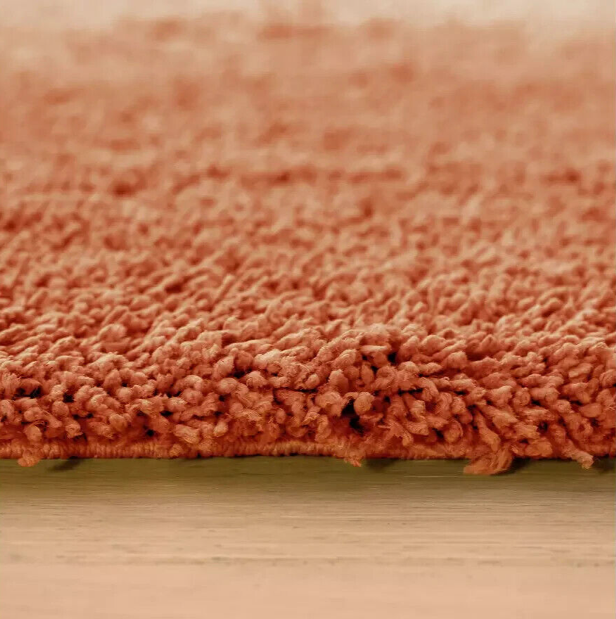 Habitat Noodle Shaggy Plain Rug - Terracotta - 160x230cm