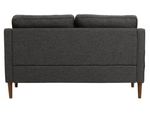 Home Knox Fabric 2 Seater Sofa Charcoal | Compact Living Room Couch Armchair