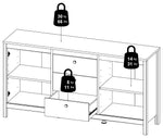 Tvilum Madrid 2 Door 3 Drawer Sideboard - Black | Black sideboard