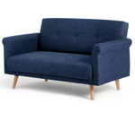 Habitat Home Evie Fabric 2 Seater Sofa in a Box Navy Blue | Compact Comfortable