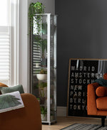 Home 1 Door Glass Display Cabinet - Silver | Modern Home Showcase