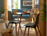 Berlin Grey Dining Table & 2 Grey Chairs | Modern Kitchen Furniture Set