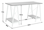 Habitat Trestle Table Office Desk Oak Effect | Industrial Style Home Office Desk