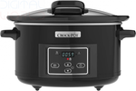 Crockpot 4.7L Hinged Lid Digital Slow Cooker - Black