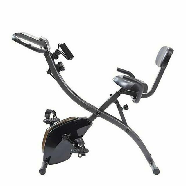 Image Slim Cycle Exercise Bike | Folding Stationary Fitness Cardio Training Bike