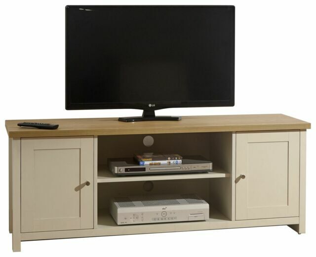 GFW Lancaster 2 Door TV Unit - Cream | 2 door TV unit